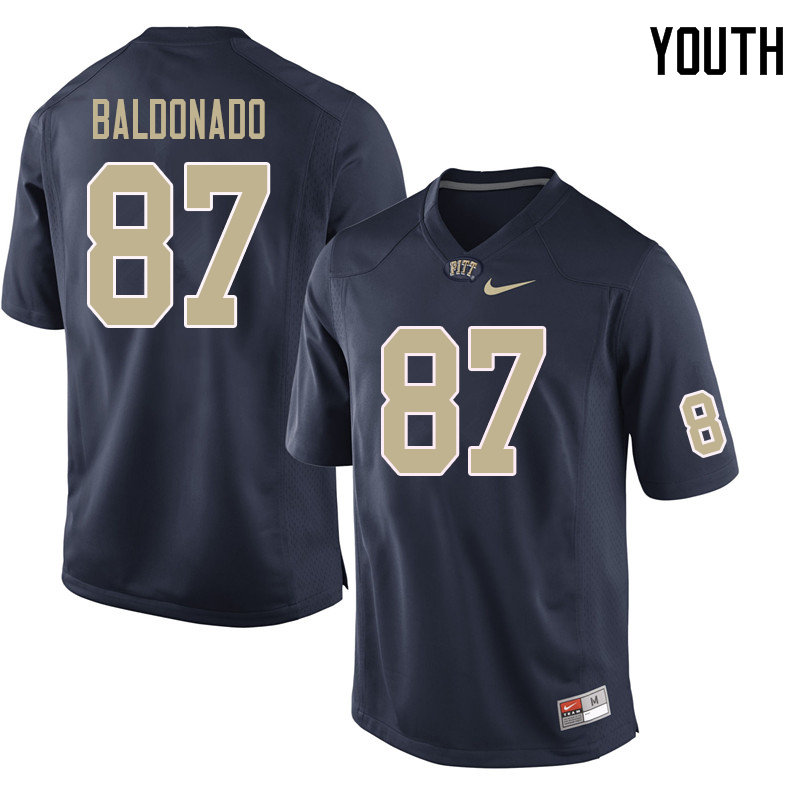 Youth #87 Habakkuk Baldonado Pittsburgh Panthers College Football Jerseys Sale-Navy